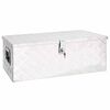 vidaXL F&ouml;rvaringsl&aring;da silver 80x39x30 cm aluminium