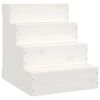 vidaXL Husdjurstrappa Vit 40x49x47 cm massiv furu