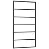 vidaXL Skjutd&ouml;rr ESG-glas och aluminium 102x205 cm svart