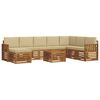 vidaXL Utomhussoffset 9 st Naturlig och Beige