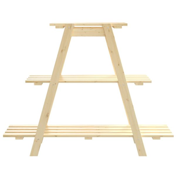 vidaXL Växtställ 101x23x79 cm massiv furu