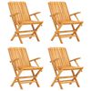 vidaXL Hopf&auml;llbara stolar 4 st 61x67x90 cm massivt tr&auml; i teak