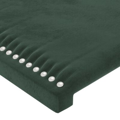 vidaXL Sänggavel med kanter mörkgrön 103x16x78/88 cm sammet