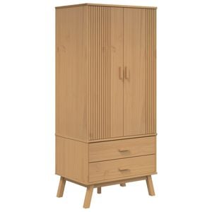 vidaXL Garderob OLDEN brun 76,5x53x172 cm massiv furu