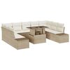 vidaXL Tr&auml;dg&aring;rdsoffset 10 st Beige konstrotting