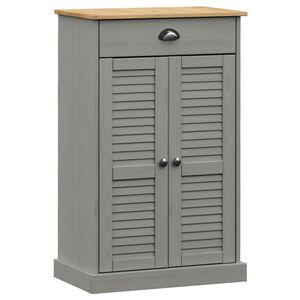 vidaXL Skosk&aring;p VIGO gr&aring; 60x35x96 cm massiv furu