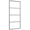 vidaXL Skjutd&ouml;rr med beslagset ESG glas och aluminium 90x205 cm