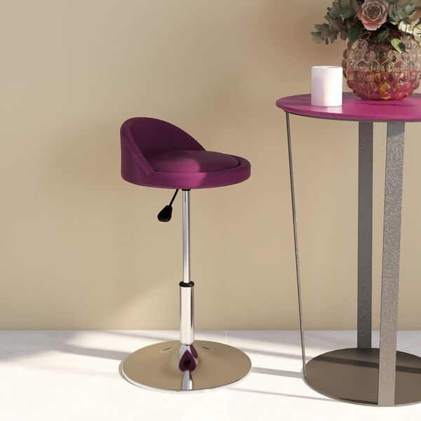 vidaXL Snurrbar matstol lila konstl&auml;der