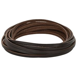vidaXL L&auml;derrem 1 M&ouml;rkbrun 200 x 0,3 cm L&auml;der