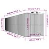 vidaXL Trädgårdsskjul ljusgrå 192x938x223 cm galvaniserat stål