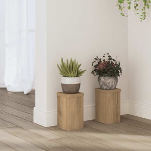 vidaXL V&auml;xtst&auml;ll 2 st ek 10x10x18 cm konstruerat tr&auml;
