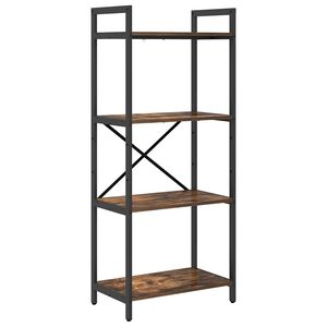 vidaXL Hyllsystem 4 niv&aring;er 56 x 34 x 133,5 cm Konstruerat tr&auml; R&ouml;kt ek