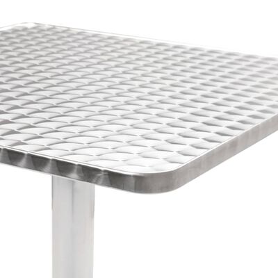 vidaXL Trädgårdsbord silver 60x60x70 aluminium
