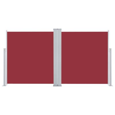 vidaXL Infällbar sidomarkis röd 120x600 cm
