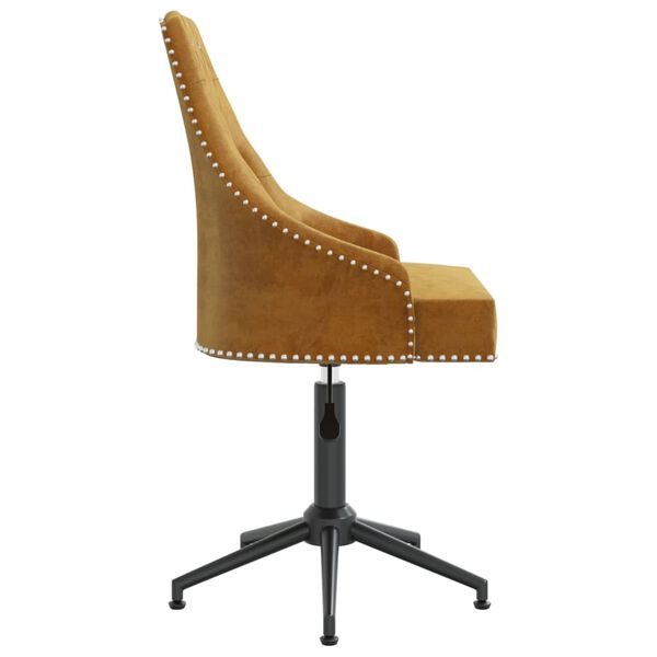 vidaXL Snurrbar matstol brun sammet