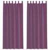 vidaXL Voile gardiner med &ouml;glor 2 st lila 140x260 cm