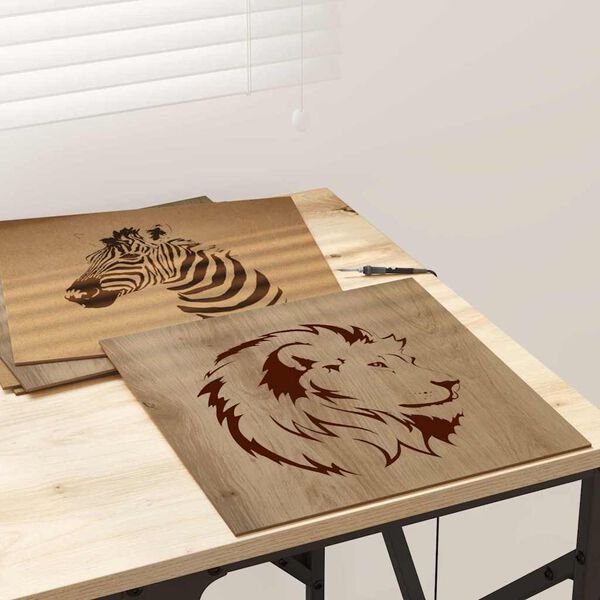 vidaXL Dekorpaneler 12 pcs artisan ek 30 x 30 x 0.3 cm Konstruerat trä