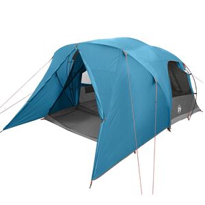 vidaXL Dome T&auml;lt 4-Personer med tak med lagring Bl&aring; 455 x 252 x 178 cm