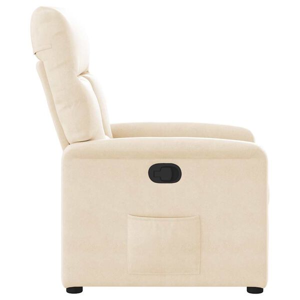 vidaXL Reclinerfåtölj beige mikrofibertyg