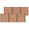 vidaXL St&auml;ngselpanel 6 pcs WPC och aluminium Brun