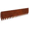 vidaXL Kant f&ouml;r gr&auml;smatta 10 pcs 103 x 25 cm St&aring;l Rostig