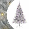 vidaXL Konstgjord F&ouml;rbelyst Julgran Silver 180 cm PET