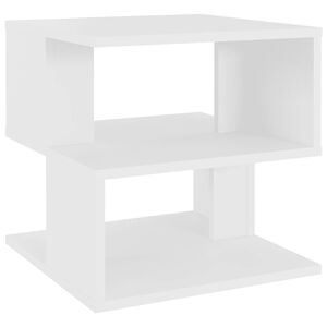 vidaXL Sidobord vit 40x40x40 cm konstruerat tr&auml;