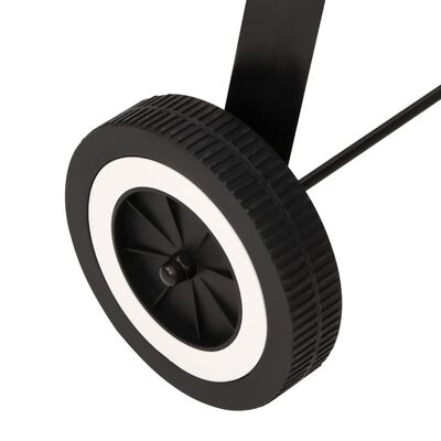 vidaXL Kolgrill med hjul svart stål