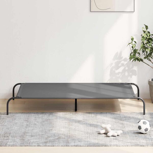 vidaXL F&ouml;rh&ouml;jd hunds&auml;ng gr&aring; 150x90x20 cm oxfordtyg och st&aring;l