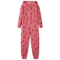 Pyjamas med huva för barn gammalrosa 92