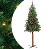 vidaXL Smal julgran Gr&ouml;n 210 cm PVC och solid furu