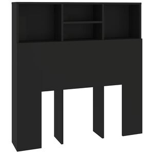 vidaXL S&auml;nggavel med f&ouml;rvaring svart 100x19x103,5 cm