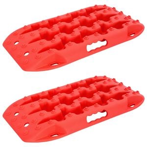 vidaXL Traktionsplatta 2 st R&ouml;d 57,5 x 30,5 x 5,5 cm F&ouml;rst&auml;rkt nylon