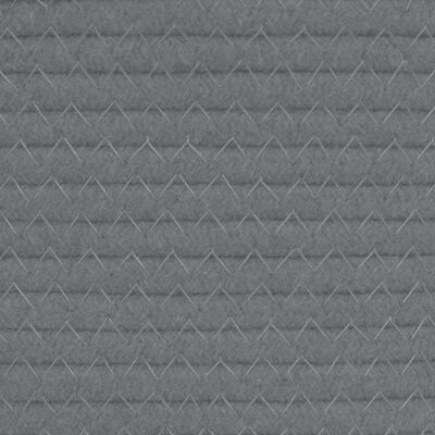 vidaXL Förvaringskorg grå och vit Ø38x46 cm bomull