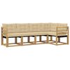 vidaXL Utomhussoffset 5 st Vit och Beige