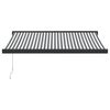 vidaXL Markis inf&auml;llbar antracit och vit 3x2,5 m tyg&aluminium