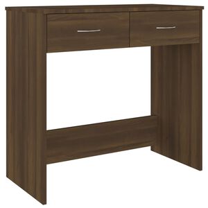 vidaXL Skrivbord brun ek 80x40x75 cm konstruerat tr&auml;
