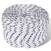 vidaXL B&aring;tlina fl&auml;tad 12 mm x 250 m polyester vit