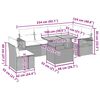vidaXL Soffgrupp f&ouml;r tr&auml;dg&aring;rden med dynor 7 delar gr&aring; konstrotting