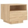vidaXL Sängbord med LED-lampor sonoma-ek 40x39x37 cm