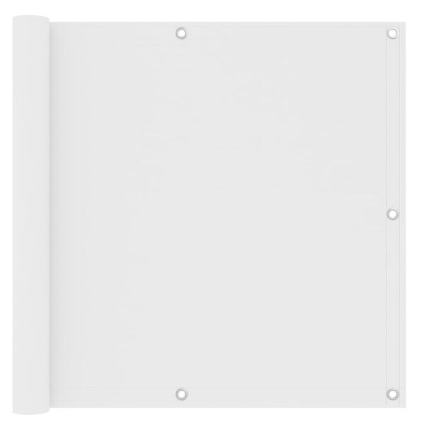 vidaXL Balkongskärm vit 90x500 cm oxfordtyg