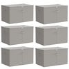 vidaXL F&ouml;rvaringsl&aring;da 6 st Non-woven tyg 60 x 43 x 35 cm 90,3 L Gr&aring;