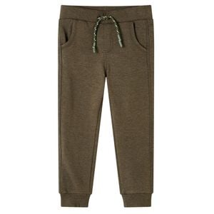 vidaXL Tr&auml;ningsbyxor f&ouml;r barn khaki melange 92