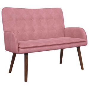 vidaXL 2-sits soffa Rosa 115 x 61 x 87 cm Sammet