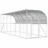 vidaXL H&ouml;nshus mot V&auml;gg Silver 600 x 150 x 215 cm Galvaniserat st&aring;l