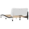 vidaXL Bed Frame without Mattress "Hvar" White and Black 140x200 cm Faux Leather