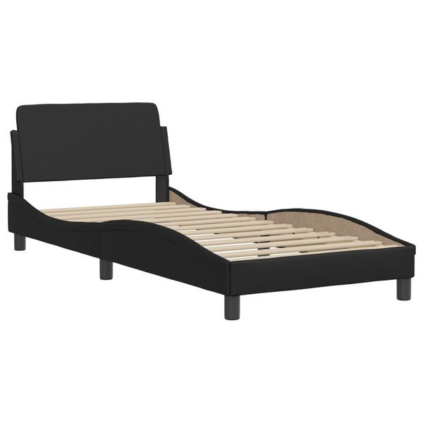 vidaXL Bed "Viana" with Mattress Black 80x200 cm Faux Leather