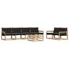 vidaXL Utomhussoffset 7 pcs Vit och svart 79 x 79 x 37 cm