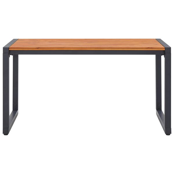 vidaXL Matgrupp f&ouml;r tr&auml;dg&aring;rden 5 delar svart