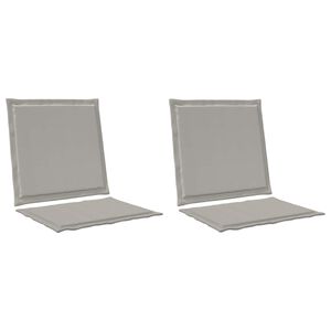 vidaXL Sitt- och Ryggkuddar 2 pcs Ljusgr&aring; 47 x 45 x 2 cm Polyester
